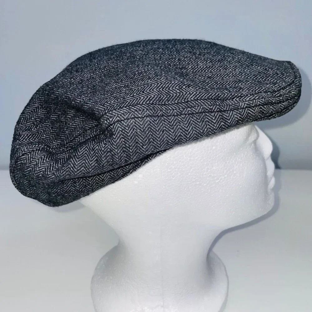 Gymboree Newsboy Child Scally Hat Gray Size 5-7 Original Flat Cap Elastic